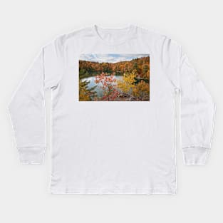 Overlooking Pink Lake Kids Long Sleeve T-Shirt